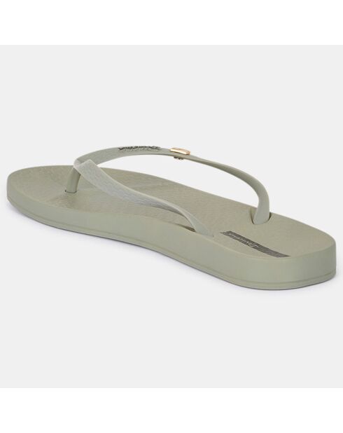 Brasilidade gerecyclede celadon groene teenslippers