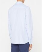 Chemise Slim Fit à rayures bleu ciel/blanc