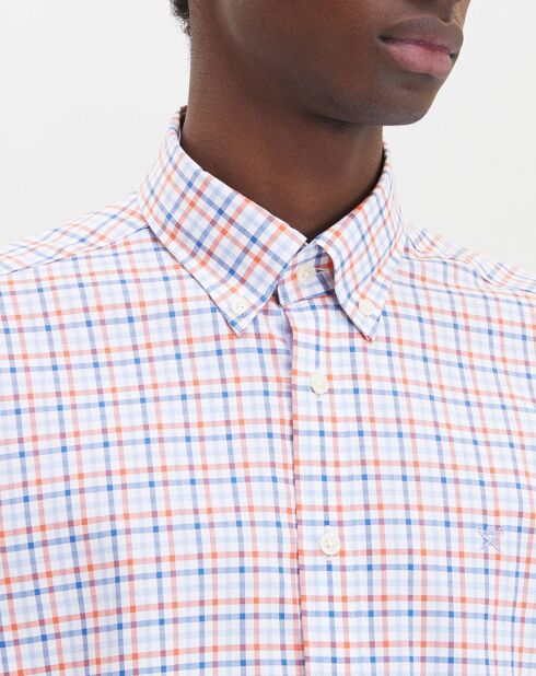 Chemise Regular Fit à carreaux corail