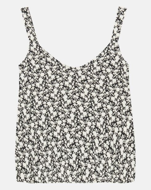 Sandra zwart/witte top met bloemen