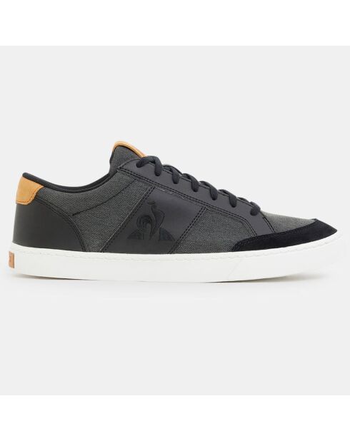 Baskets en Cuir & Denim Prodige noires