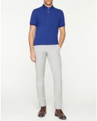 Polo Slim Fit uni bleu