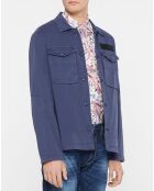 Blouson saharienne patch bleu marine