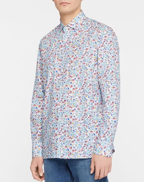 Chemise à fleurs multicolore