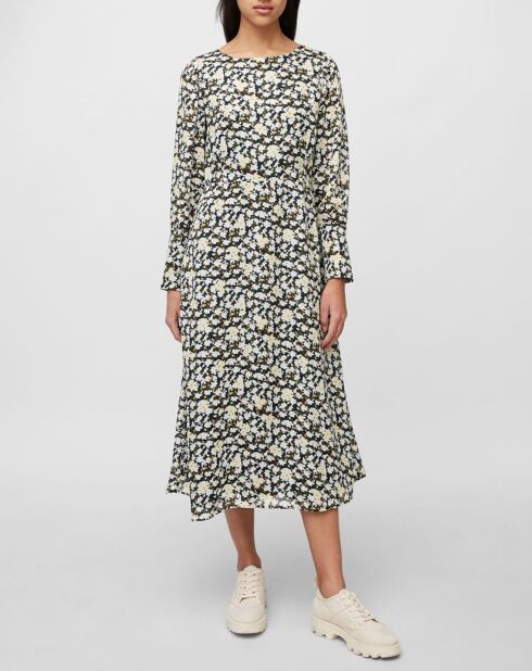Robe longue fleurie multicolore