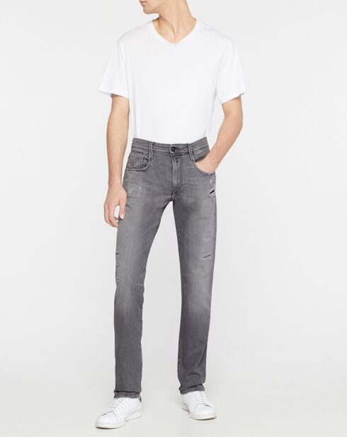 Jean Slim en Coton Bio aged anbass 10y des gris