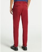 Pantalon chino ajusté rouge