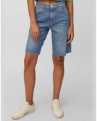 Bermuda en jean cutoff bleu moyen