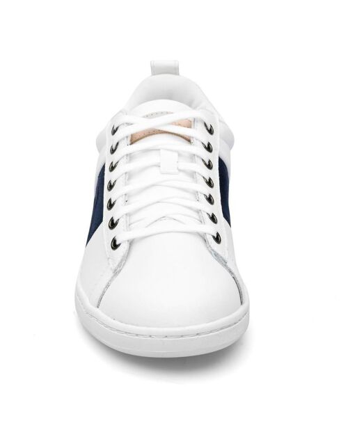 Baskets en Cuir Courtclassic blanc/bleu marine