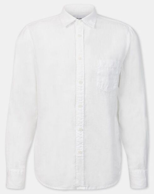 Chemise 100% Lin Regular Fit  blanche