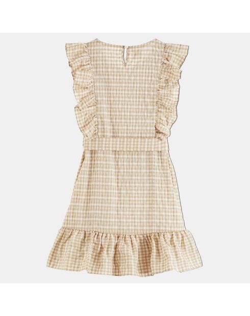 Robe vichy beige
