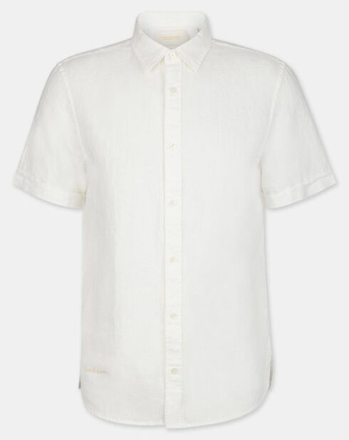 Camicia bianca regular fit 100% lino