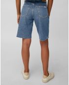 Bermuda en jean cutoff bleu moyen