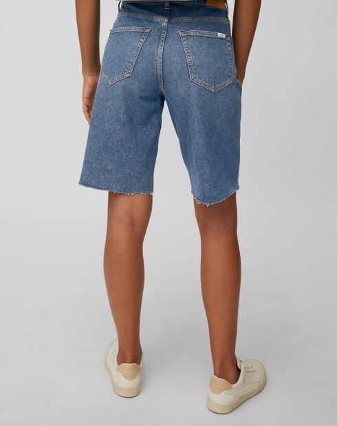 Bermuda en jean cutoff bleu moyen