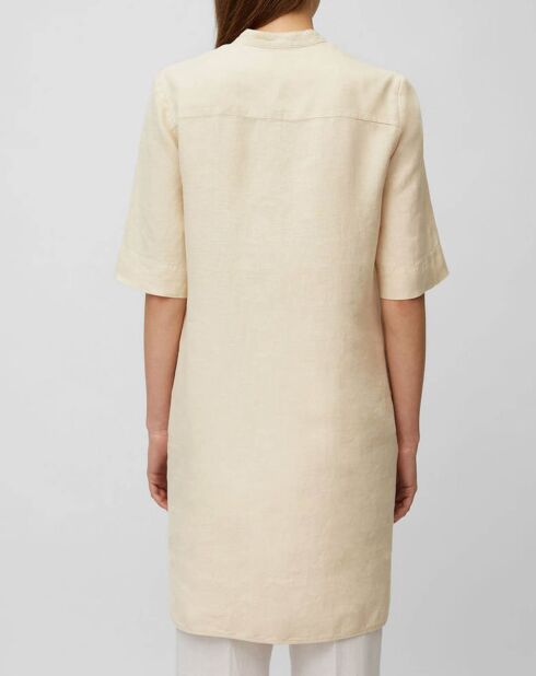 Tunique 100% Lin col mao beige