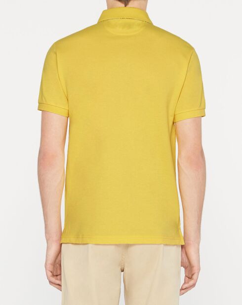 Polo uni jaune