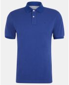 Polo Slim Fit uni bleu