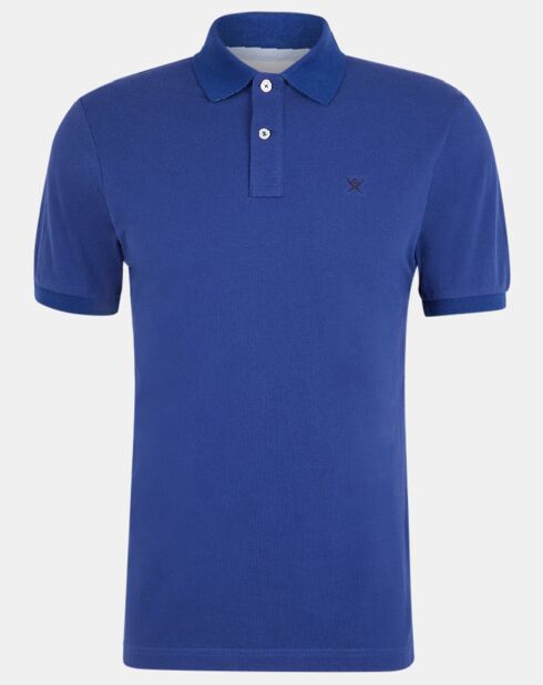 Polo Slim Fit uni bleu