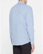 Chemise 100% Lin Regular Fit bleu clair