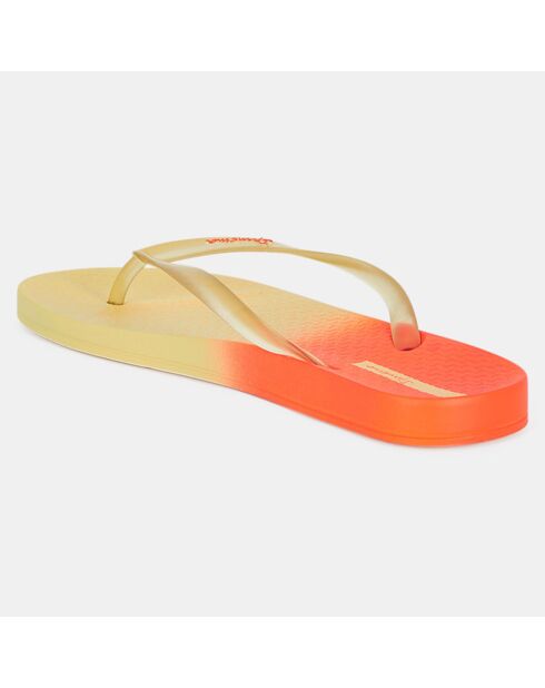 Chanclas recicladas de colores amarillo/naranja