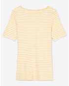 T-Shirt rayé jaune/blanc