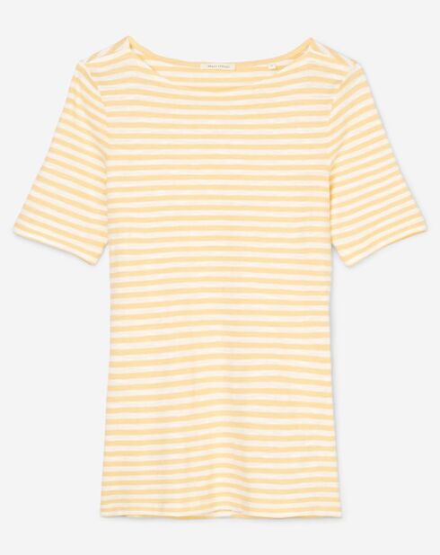T-Shirt rayé jaune/blanc