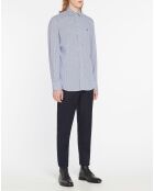 Chemise Slim Fit  carreaux bleue