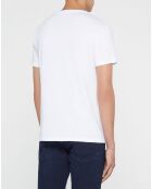 T-Shirt bande large blanc