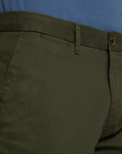 Pantalon chino Slim Fit Stuart uni stretch kaki