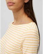 T-Shirt rayé jaune/blanc