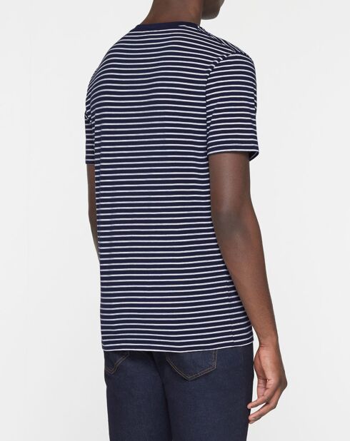 Blauw/wit matrozenshirt