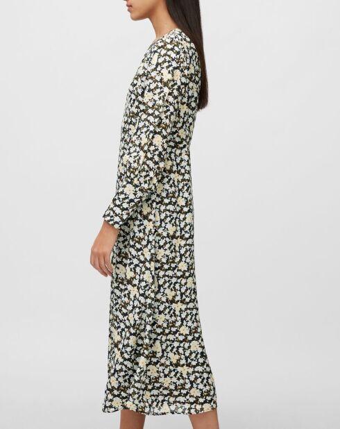 Robe longue fleurie multicolore