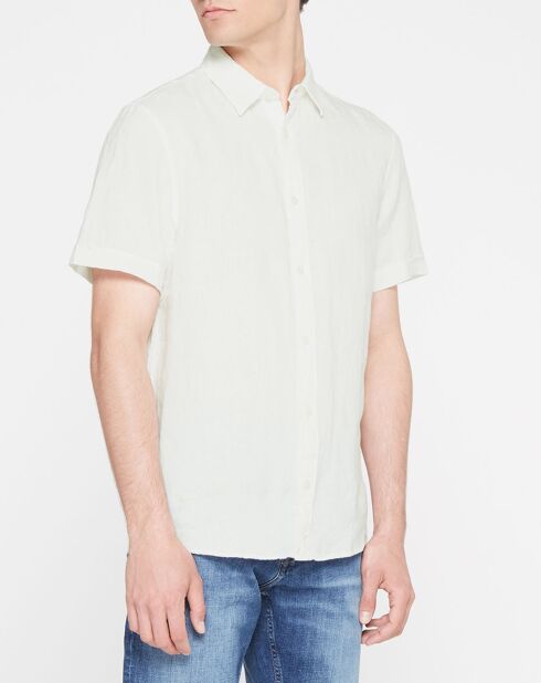 Camicia bianca regular fit 100% lino