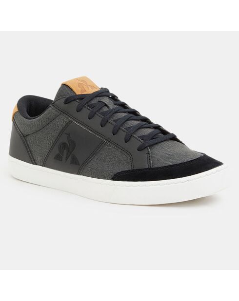 Baskets en Cuir & Denim Prodige noires