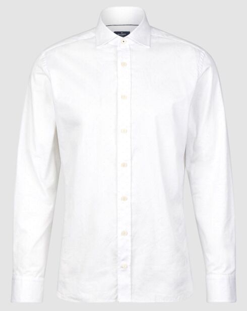 Chemise Slim Fit à pois blanche