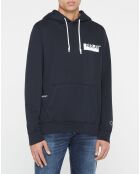 Sweat hood logo chest noir