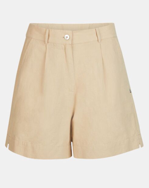 Shorts Cassie beige in misto lino