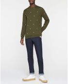 Sweat imprimé allover kaki