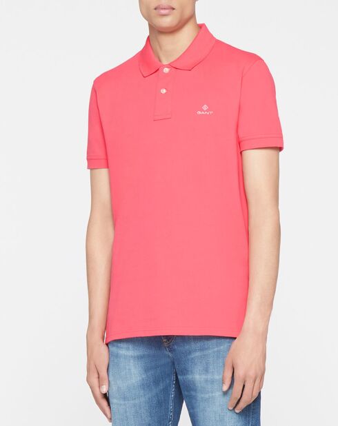 Polo droit rose vif