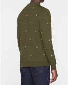 Sweat imprimé allover kaki