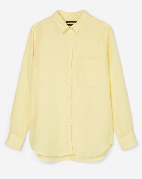 Chemise 100% Lin Maria jaune