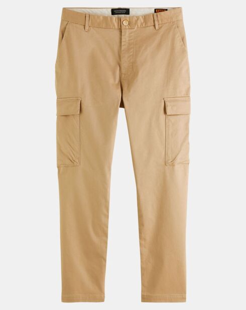 Pantalon cargo Regular Fit uni beige