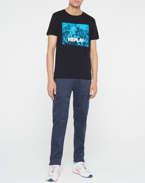 T-shirt nera Print war