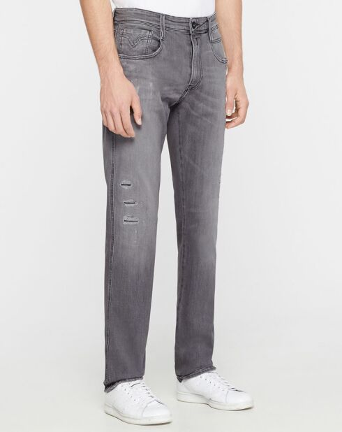 Jean Slim en Coton Bio aged anbass 10y des gris