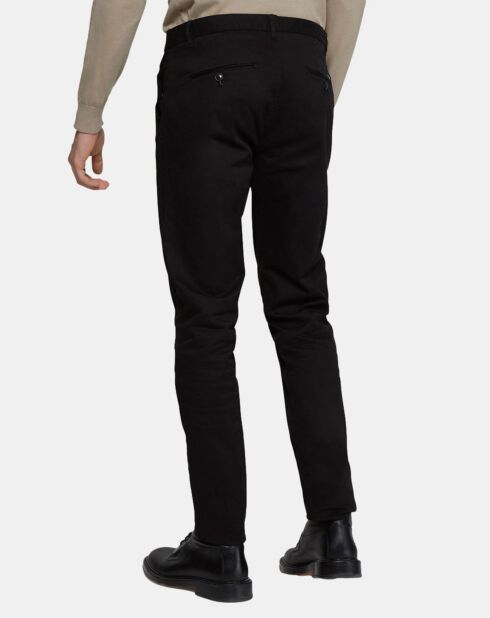 Pantalon chino Slim Fit Stuart uni stretch noir