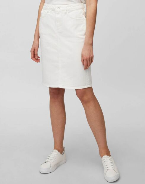 Jupe en jean droite blanche