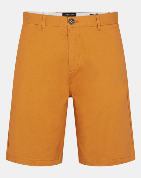 Pima Stuart Lichtoranje slimfit chino bermuda's