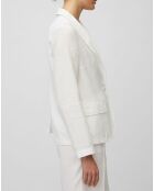 Blazer 100% Lin 1 bouton blanc