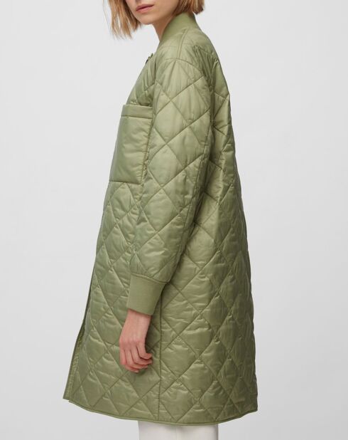 Manteau léger matelassé vert clair