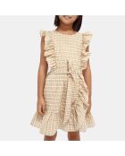 Robe vichy beige